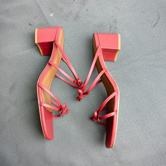 Reformation Elodie Heels Sz 7.5 Strappy Block Heel Sandals - Picture 6 of 6